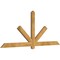 Ekena Millwork Kennewick Rough Sawn Timber Gable Bracket, Western Red Cedar, 84"W x 35"H x 2"D x 4"F, 10/12 Pitch GBW084X35X0204KEN00RWR - alternate 3